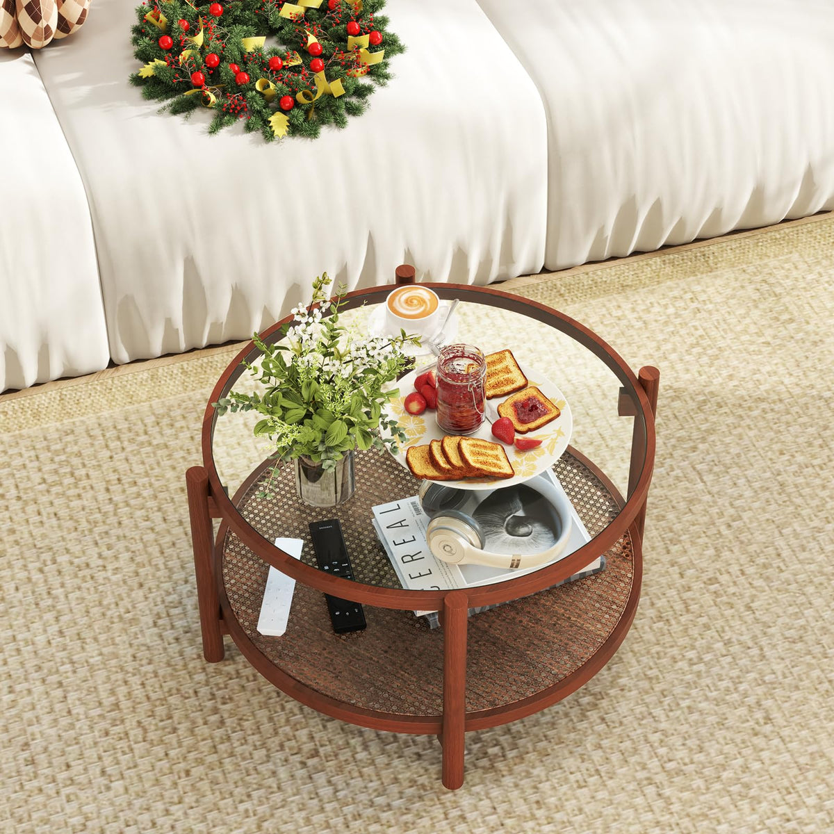 Goflame Rattan Coffee Table