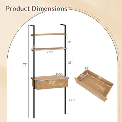 Goflame 4-Tier Ladder Bookshelf for Living Room