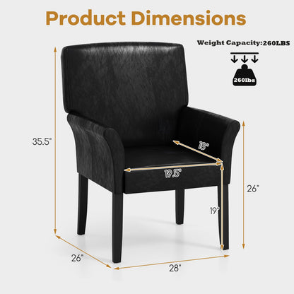 Leather Reception Guest Chairs