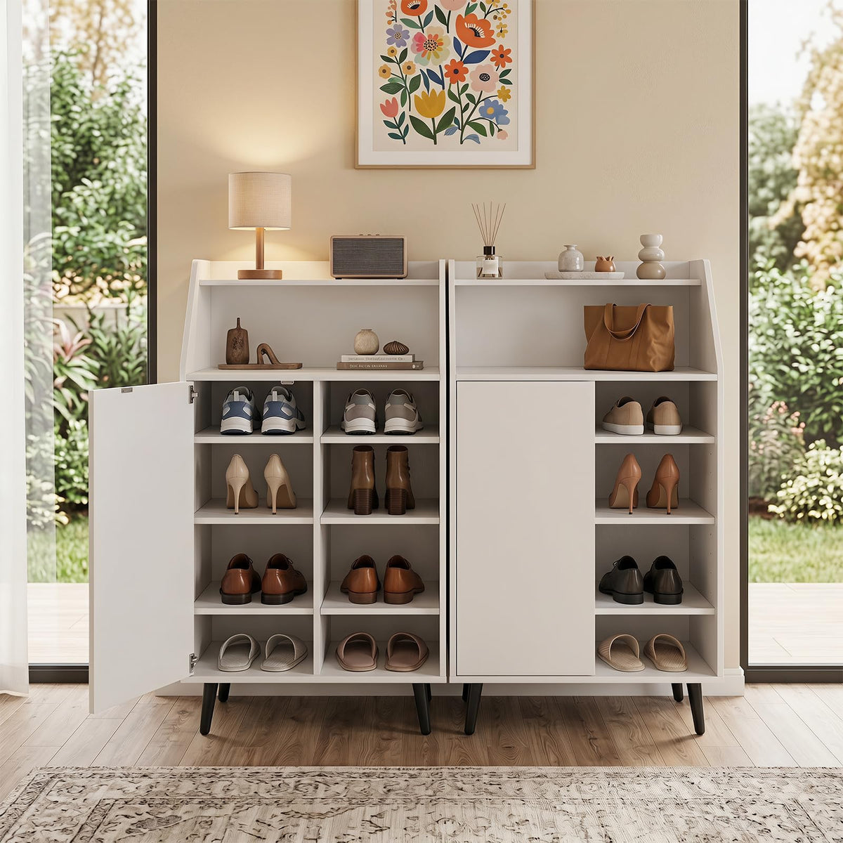 Goflame Shoe Storage Cabinet w/Single-Door
