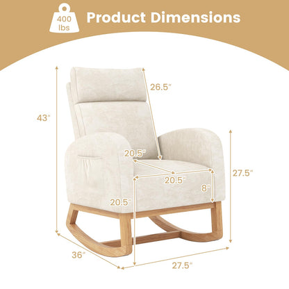 Goflame Rocking Chair Nursery for Living Room