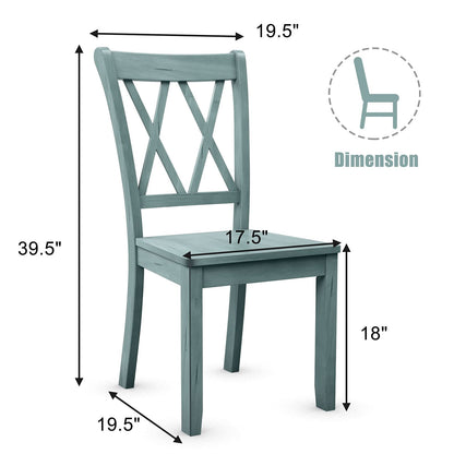 Goflame Rubber Wood Dining Room Side Chair