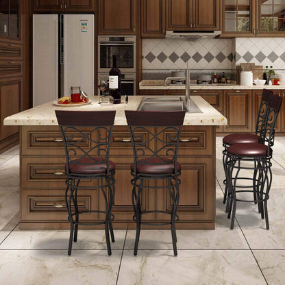 Goflame Bar Stools Set of 2/4, 360 Degree Swivel, 30" Counter Height Bar Stools