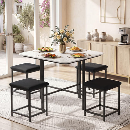 Goflame Space-Saving Kitchen Table and Chairs Set for 4