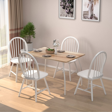 Goflame Wood Dining Chairs, French Country Armless Spindle Back Dining Chairs