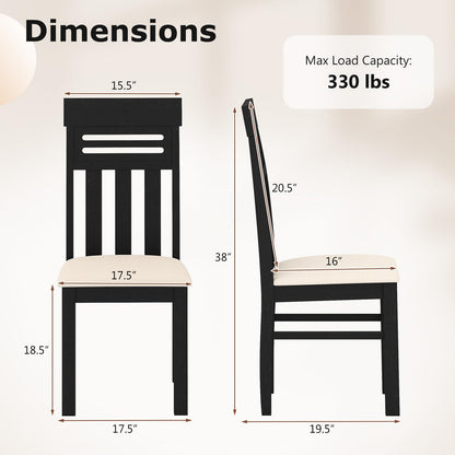 Goflame Wooden Dining Chairs Set of 2/4 for Kitchen Living Room
