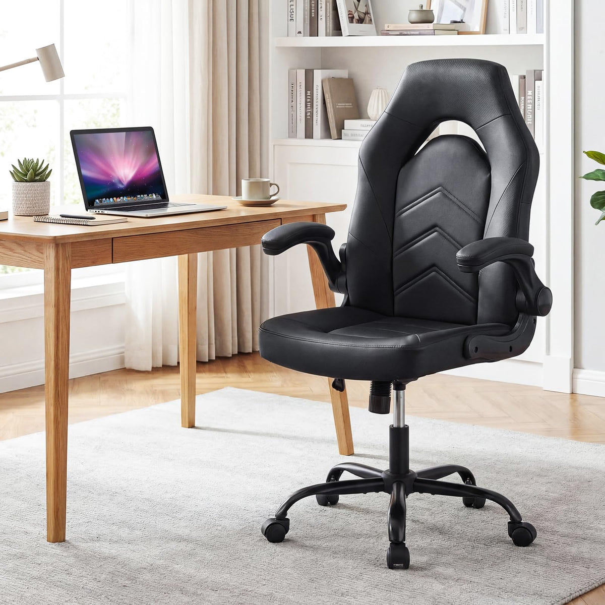 Goflame Ergonomic Computer Desk Chair with Flip-up Arms