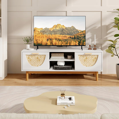 Goflame TV Stand for TV up to 55”, Television Stand with Open Shelves