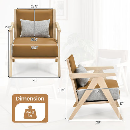 Goflame Mid-Century Modern Accent Chair for Living Room