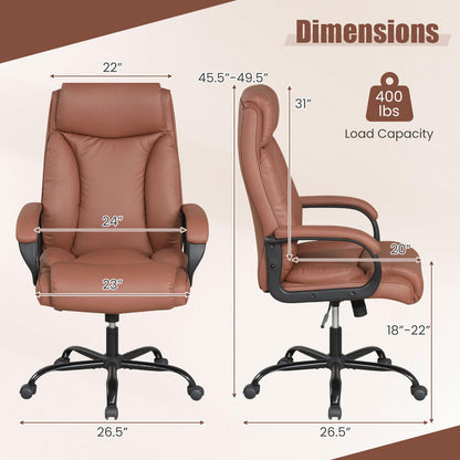 Goflame Executive Office Chair | High Back Ergonomic Home Desk Chair w/Headrest