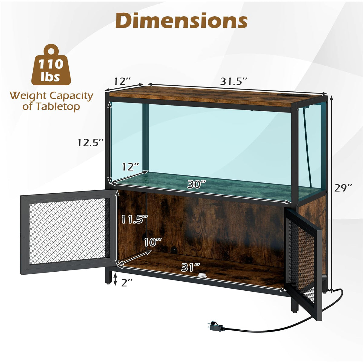 Goflame Wine Cabinet with LED Lights for Kitchen Living Room