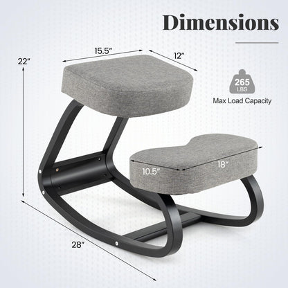 Goflame Ergonomic Kneeling Chair, Rocking Posture Chair with Padded Cushion
