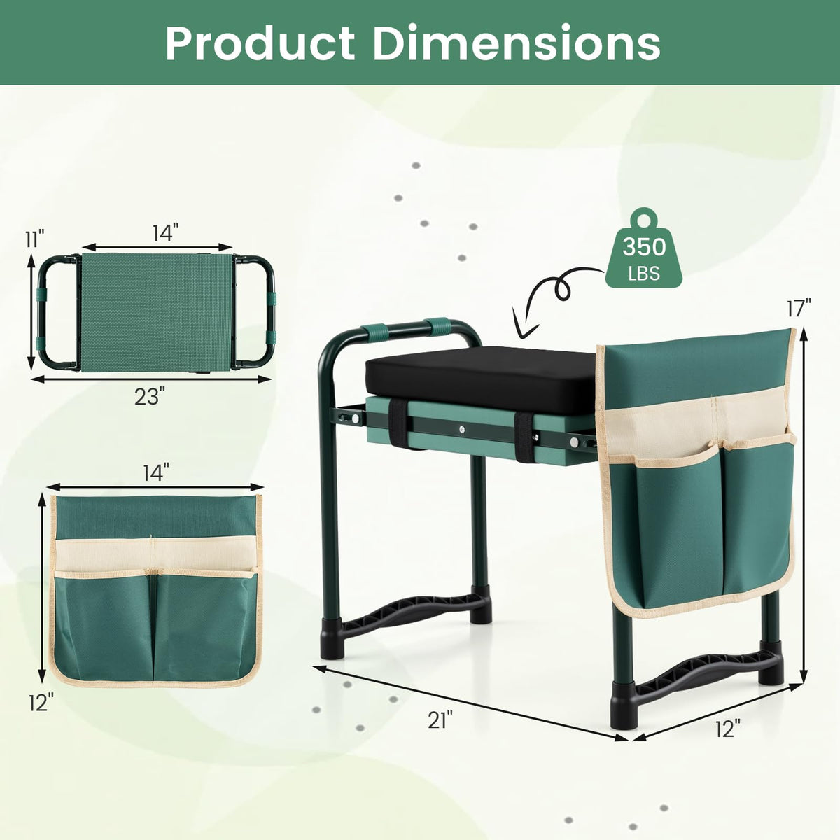 Goflame Garden Kneeler and Seat for Seniors Women Men