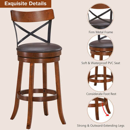 Goflame 25”Height Kitchen Counter Bar Stools for Kitchen Island, Pub, and Restaurant