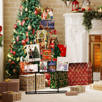 Goflame 2 Pack Christmas Tree Photo Holder with 36 Round Clips