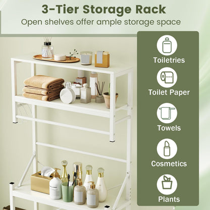 Goflame 3-Tier Over The Toilet Storage 64" Tall Freestanding Space Saver Bathroom Shelves