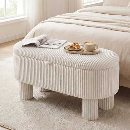 Goflame 42'' Storage Ottoman Bench with Hidden Storage Compartment & Legs