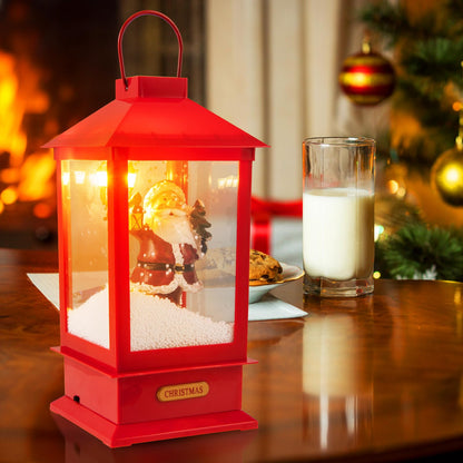 Goflame 61 Inch Christmas Street Lamp, Festive Musical Lamp Post w/Detachable Snow Globe Lantern