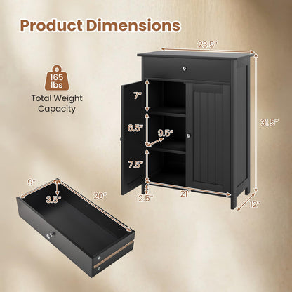 Goflame Freestanding Bathroom Storage Cabinet