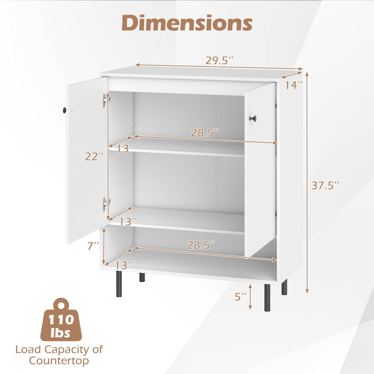 Goflame Sideboard Buffet Cabinet