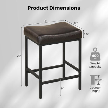 Goflame 25 Inch Counter Height Bar Chairs for Kitchen Island (2/4)