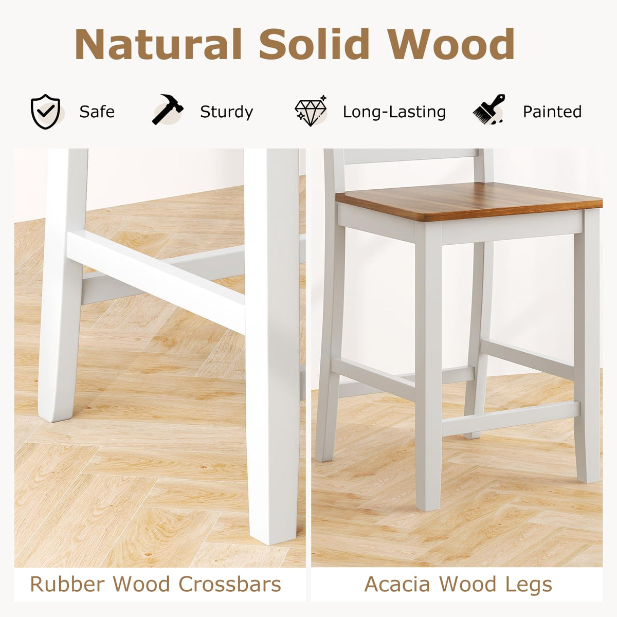 Goflame Counter Height Bar Stools Set