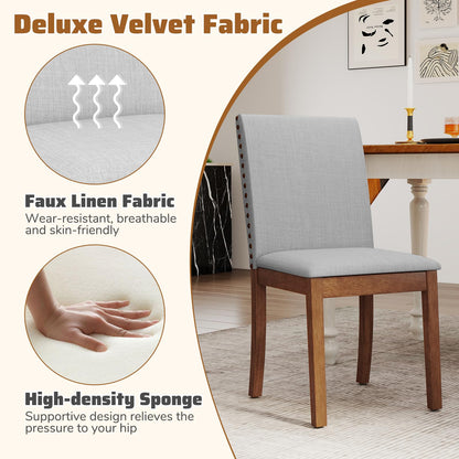 Goflame Upholstered Dining Chairs Set for Restaurant