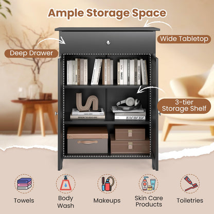 Goflame Freestanding Bathroom Storage Cabinet
