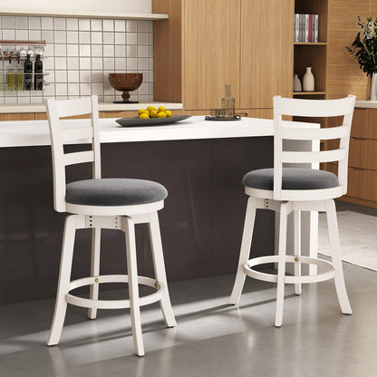 Goflame 25" Counter Height Stools Set of 2/4 with Fabric Upholstered Seat