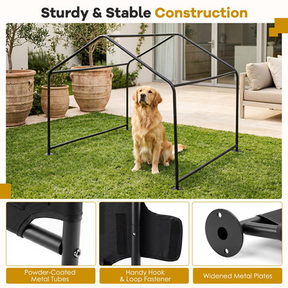 Goflame Outdoor Dog Shade Shelter with Waterproof Canopy