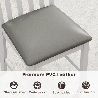 Goflame Wooden Dining Chairs Set of 2/4 Faux Leather Upholstered Kitchen Chair w/Rubber Wood Legs