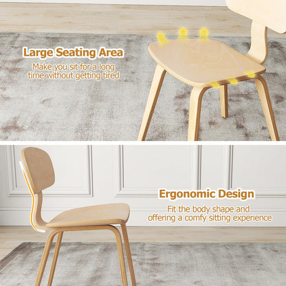Goflame Modern Dining Chair Set of 2/4 with Wide Seat