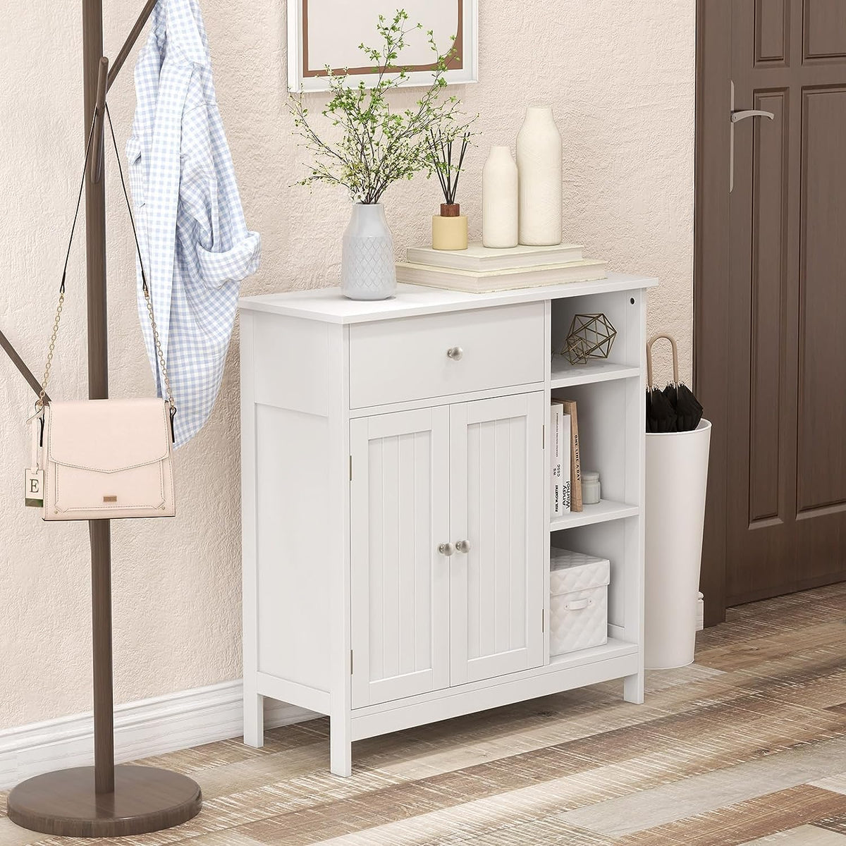 GOFLAME 29.5" x 12" x 31.5" Bathroom Cabinet with 1 Drawer