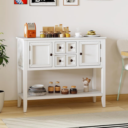Goflame Sideboard Buffet Cabinet with Storage, 42’’ Wood Credenza
