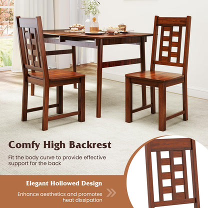 Goflame Kitchen Chair with Solid Rubber Wood Frame