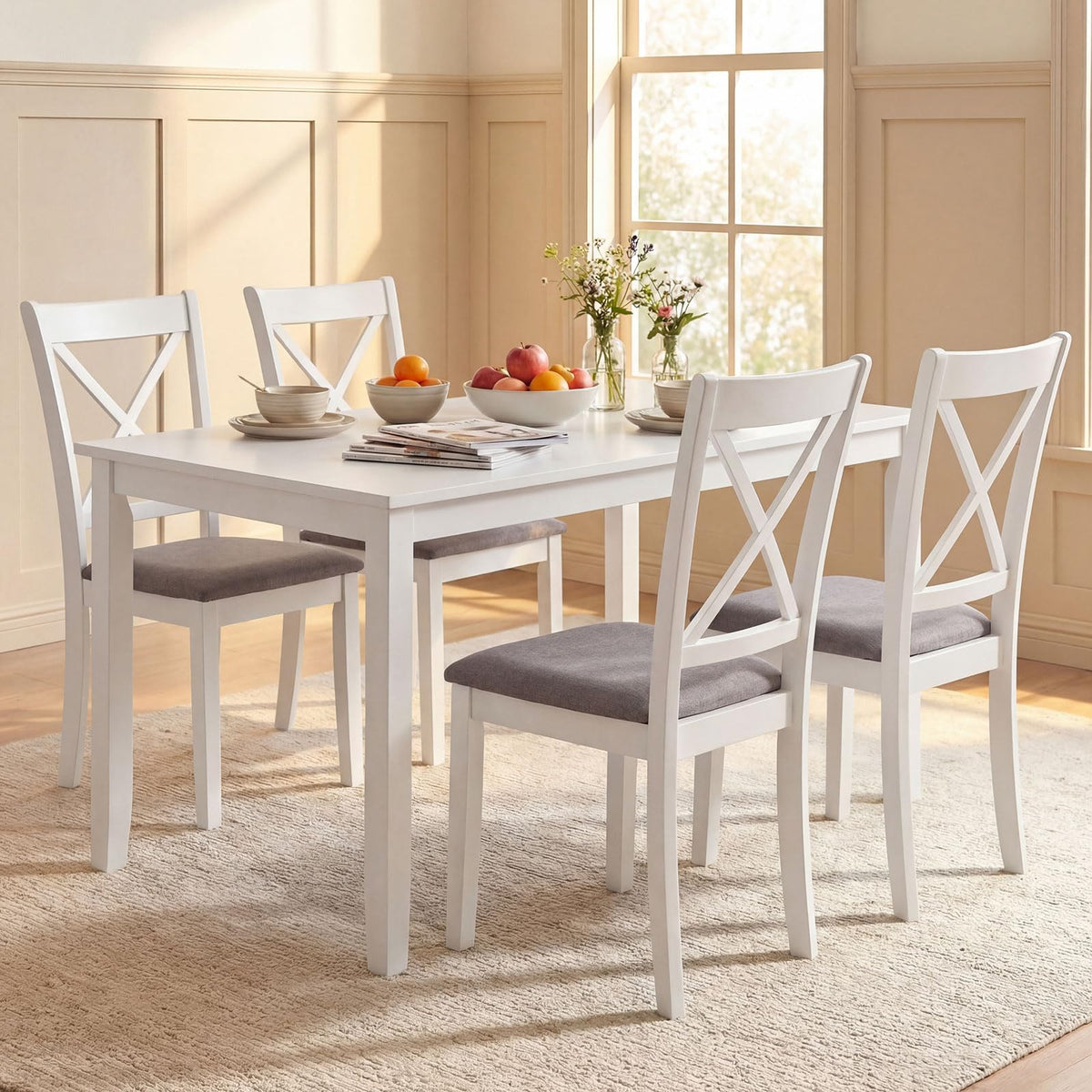 Goflame Modern Mid Century Dining Chairs Set of 2/4