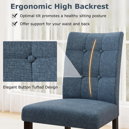 Goflame Upholstered Dining Chairs Set for Restaurant
