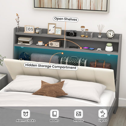 Goflame Full Size Bed Frame with Storage