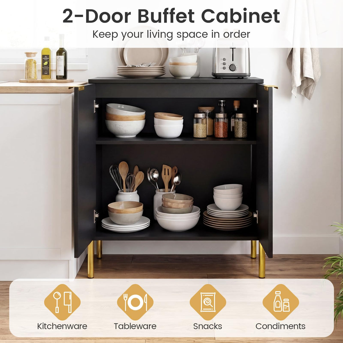 GOFLAME Sideboard Buffet Cabinet with Storage
