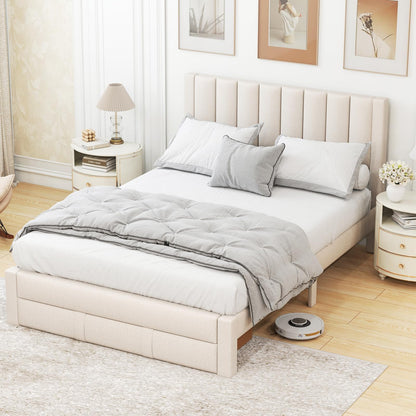 Goflame Queen Size Bed Frame with Storage Drawer