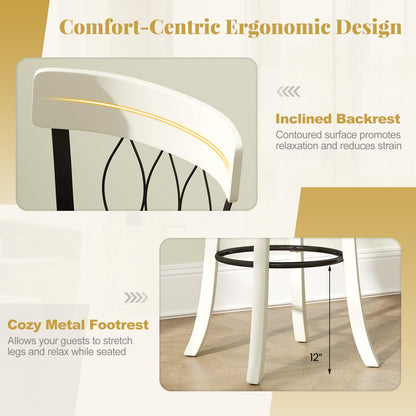 Goflame Swivel Bar Height Bar Chairs with Footrest