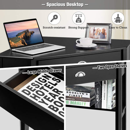 GOFLAME Computer Corner Desk for Small Space Home Office