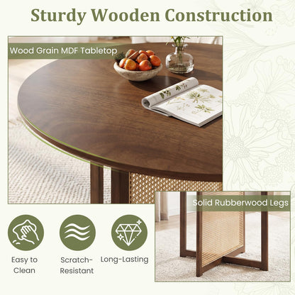 Goflame 37.5" Round Dining Table for Dinette Living Room
