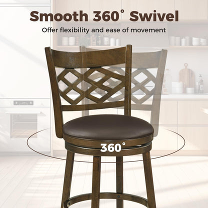 Goflame Swivel Bar Stools Set of 2/4 26"/31" Bar Height Chairs