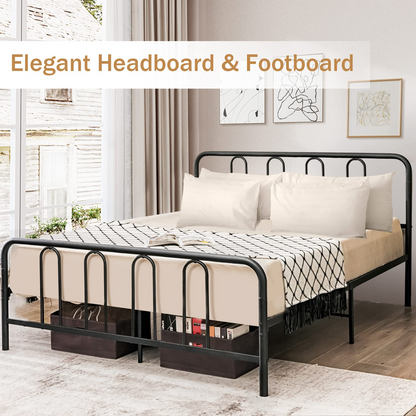Goflame Full Size Metal Bed Frame, Modern Bed Frame