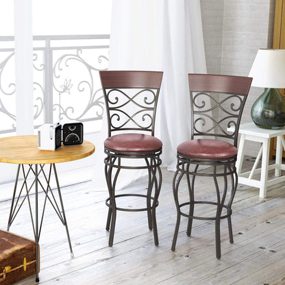 Goflame Bar Stools Set of 2/4, 360 Degree Swivel, 30" Counter Height Bar Stools
