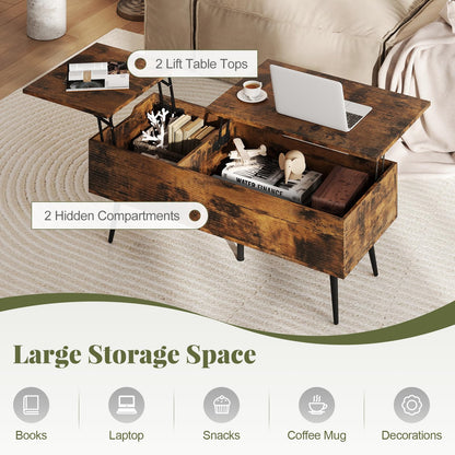 Goflame Lift Top Coffee Table for Living Room