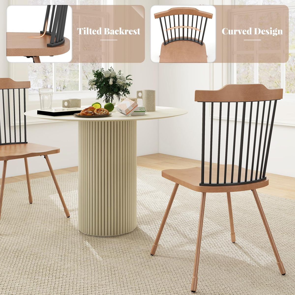 Goflame Windsor Dining Chairs