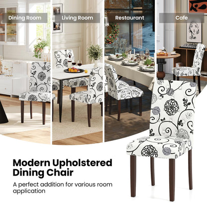 Goflame Tufted Dining Chairs Set of 2/4 Upholstered Kitchen Chairs w/Padded Seat & High Backrest