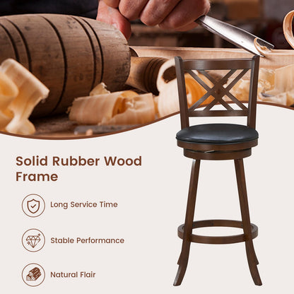 360° Swivel Barstools Set of 2 - Goflame